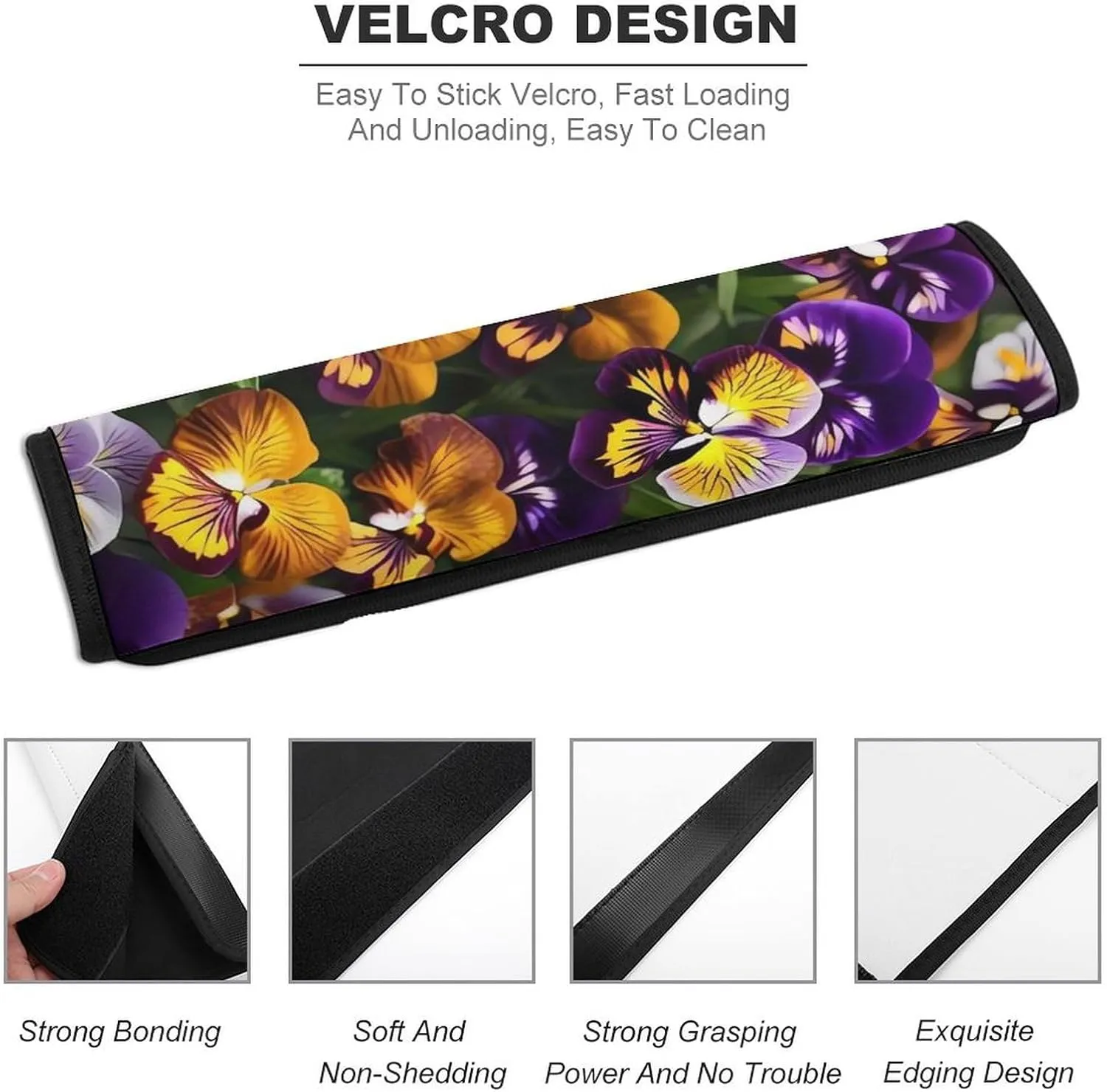 Pansy Perfection Auto Seat Belt Cover 1PCS Universal Car Seat Belt Shoulder Protector Pad, Protect Your Shoulders and Neck for Car Seat Belt, Shoulder Bag, Backpack