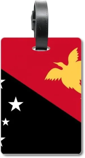 Papua New Guinea National Flag Oceania Country Suitcase Bag Tag Luggage Card Hanging Scutcheon Label