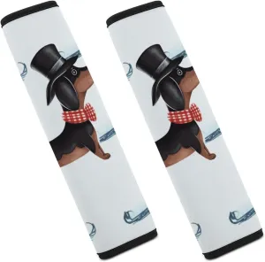 Parisian Dachshund Auto Seat Belt Cover 2PCS Universal Car Seat Belt Shoulder Protector Pad, Protect Your Shoulders and Neck for Car Seat Belt, Shoulder Bag, Backpack