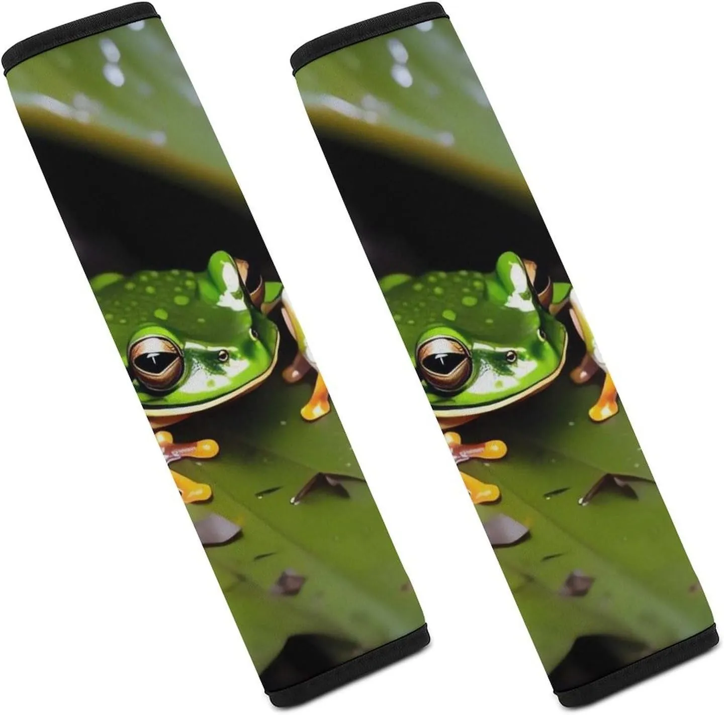 Peace Tree Frog Auto Seat Belt Cover 2PCS Universal Car Seat Belt Shoulder Protector Pad, Protect Your Shoulders and Neck for Car Seat Belt, Shoulder Bag, Backpack