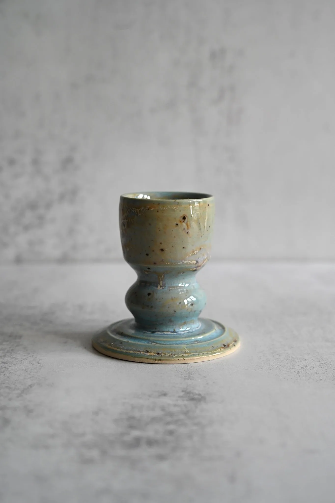 Peacock Blue Glaze Egg Cup
