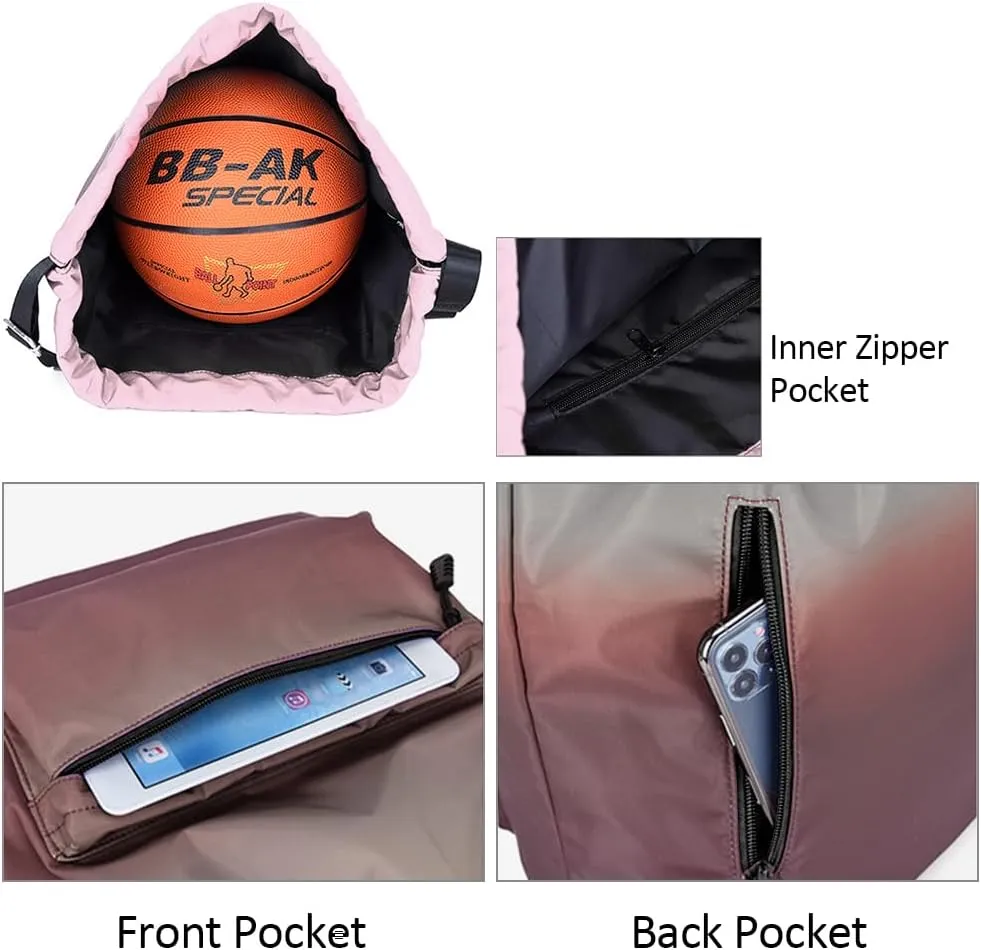 Peicees Waterproof Drawstring Sport Bag Lightweight Sackpack Backpack for Men and Women