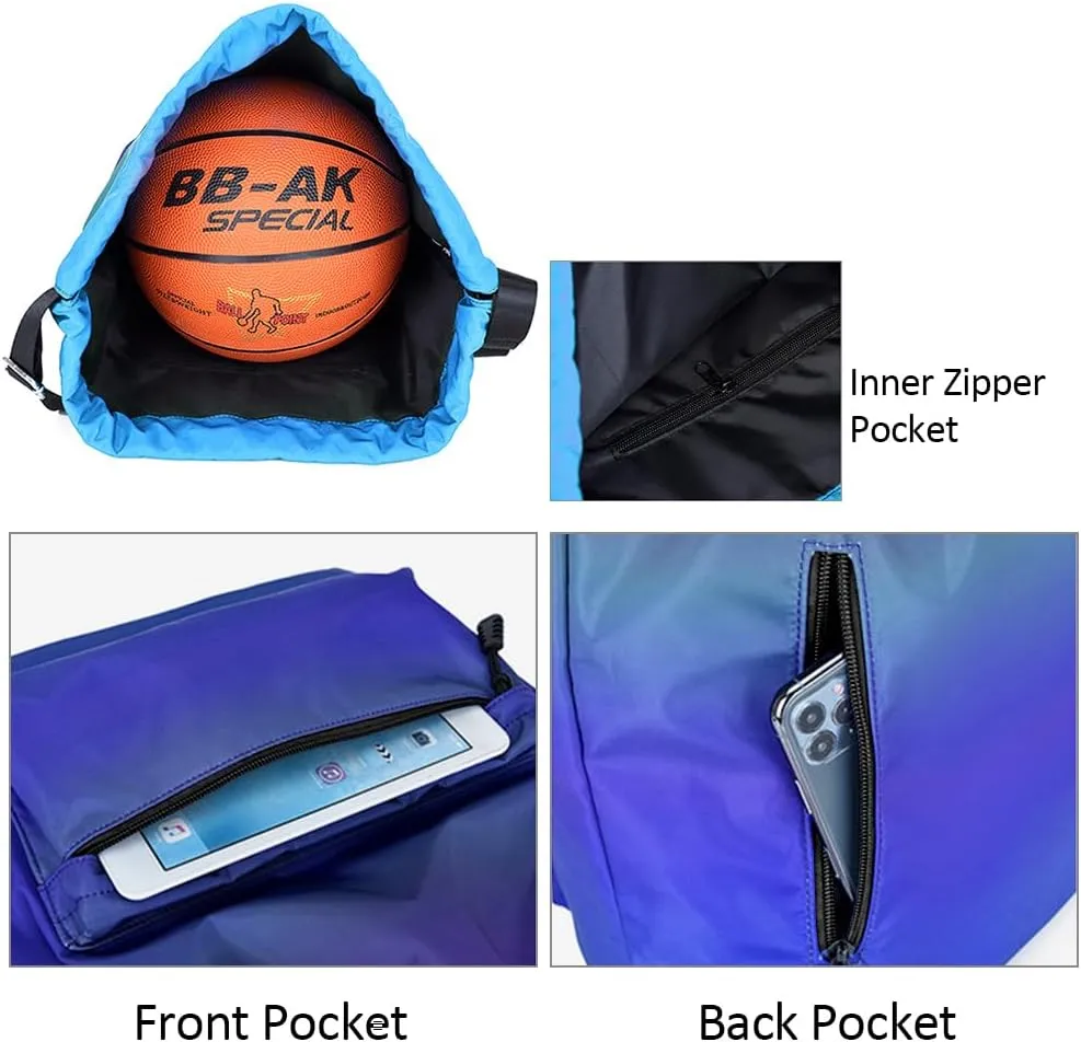 Peicees Waterproof Drawstring Sport Bag Lightweight Sackpack Backpack for Men and Women