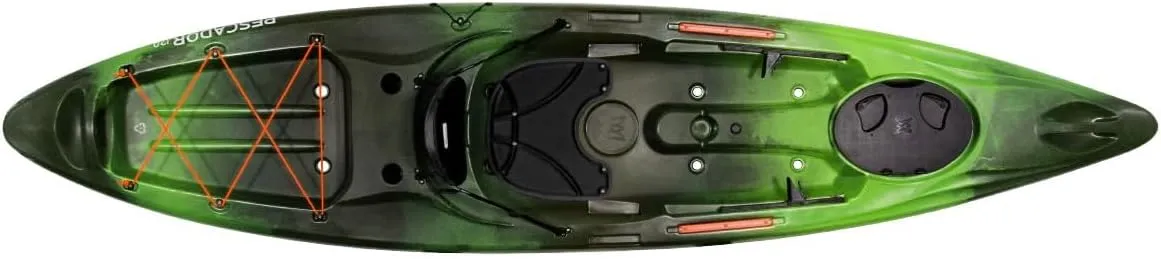 Perception Pescador 12 | Sit on Top Fishing Kayak with Front Storage Well | Large Rear Storage and Dual Rod Holders | 12'