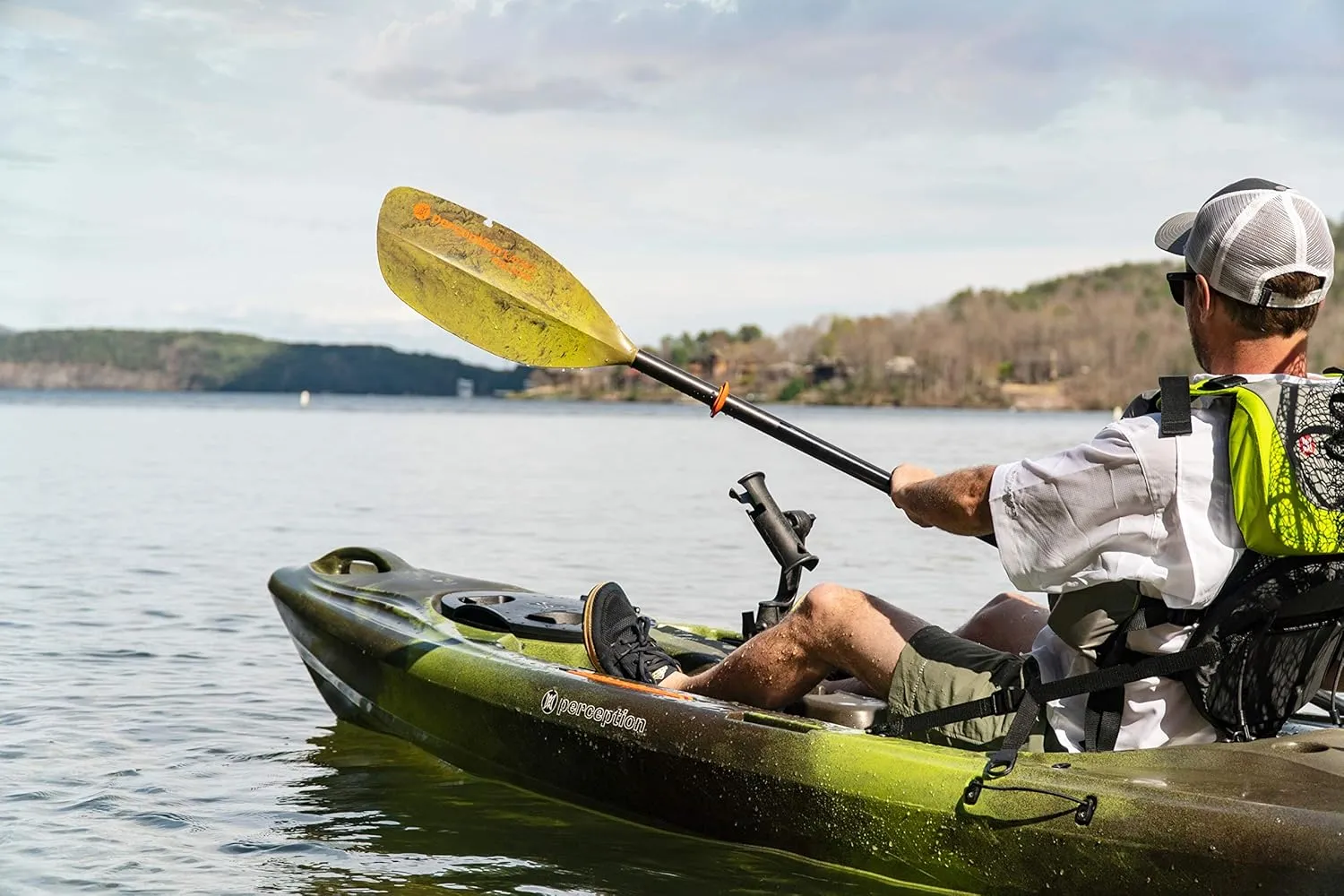 Perception Pescador 12 | Sit on Top Fishing Kayak with Front Storage Well | Large Rear Storage and Dual Rod Holders | 12'