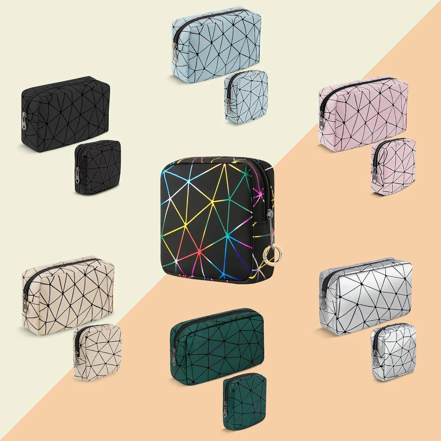 Period Bag for Teen Girls, Leather Sanitary Napkin Storage Bag, Portable Menstrual Pad Bag Period Pads Pouch, Small Make Up Bags