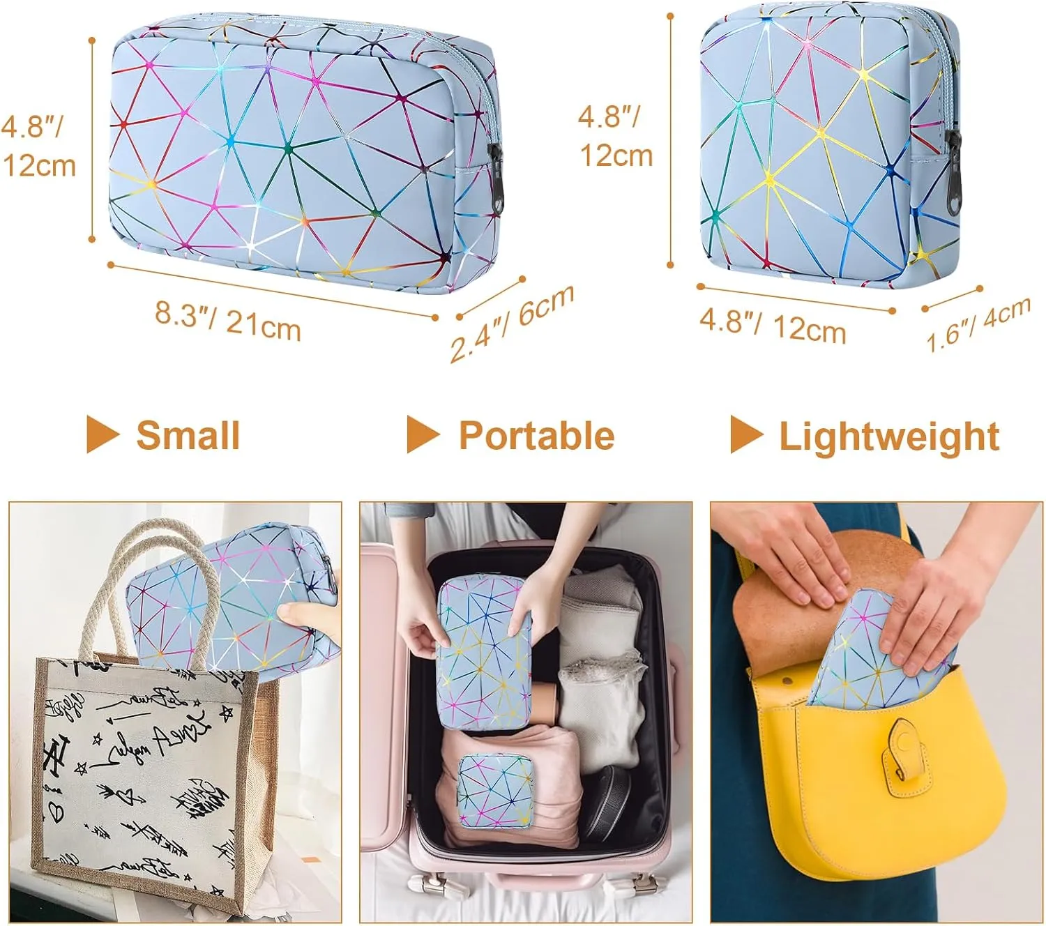 Period Bag for Teen Girls, Leather Sanitary Napkin Storage Bag, Portable Menstrual Pad Bag Period Pads Pouch, Small Make Up Bags
