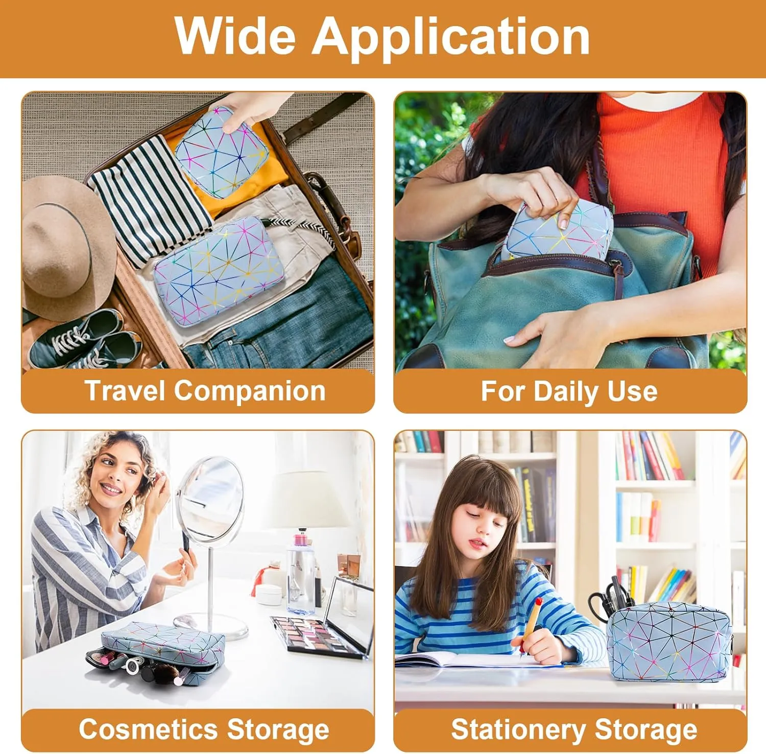 Period Bag for Teen Girls, Leather Sanitary Napkin Storage Bag, Portable Menstrual Pad Bag Period Pads Pouch, Small Make Up Bags