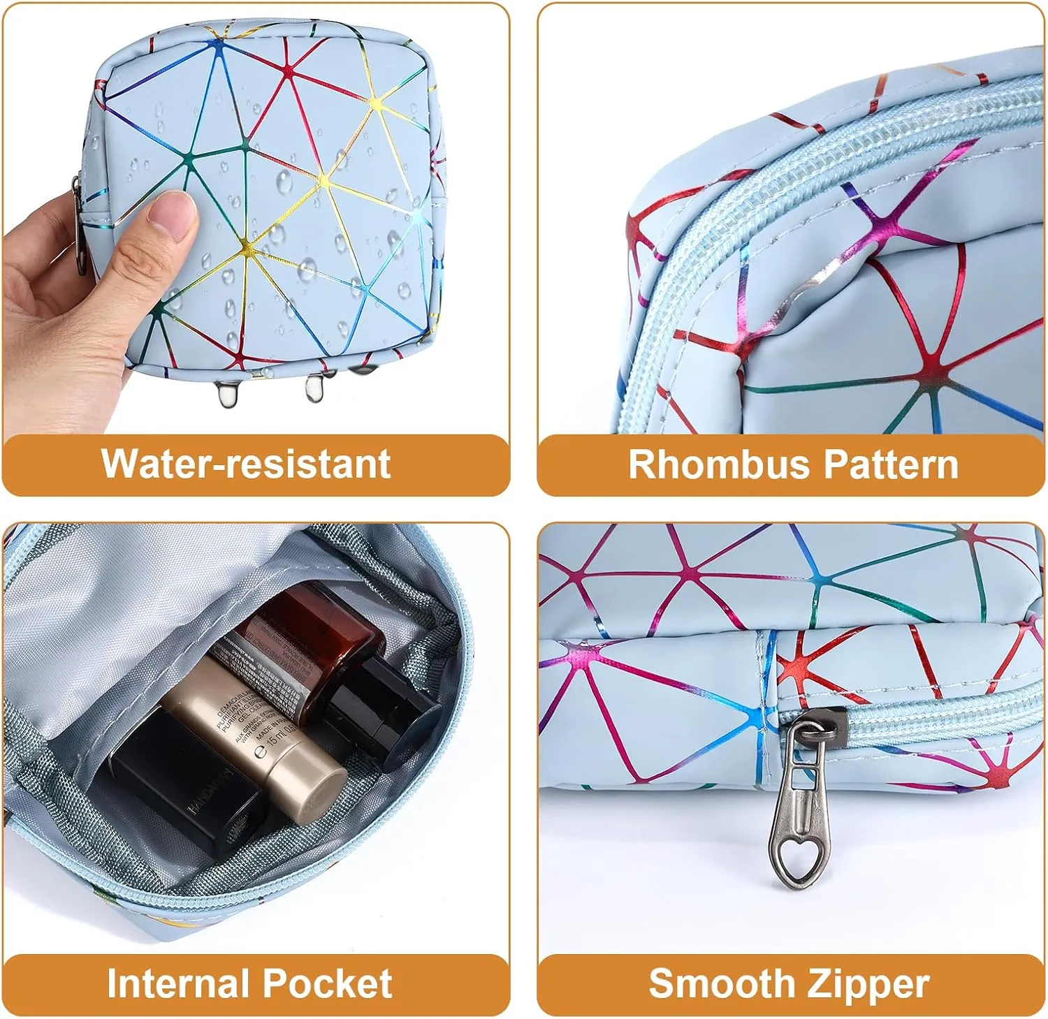 Period Bag for Teen Girls, Leather Sanitary Napkin Storage Bag, Portable Menstrual Pad Bag Period Pads Pouch, Small Make Up Bags