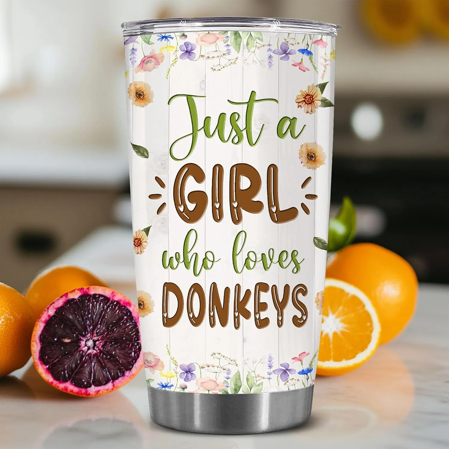 Personalized Gift For Donkey Lover - Mother's Day Birthday Gift For Animal Lovers - Just A Girl Who Loves Donkey Tumbler - Pet Lover Gifts For Women, Her