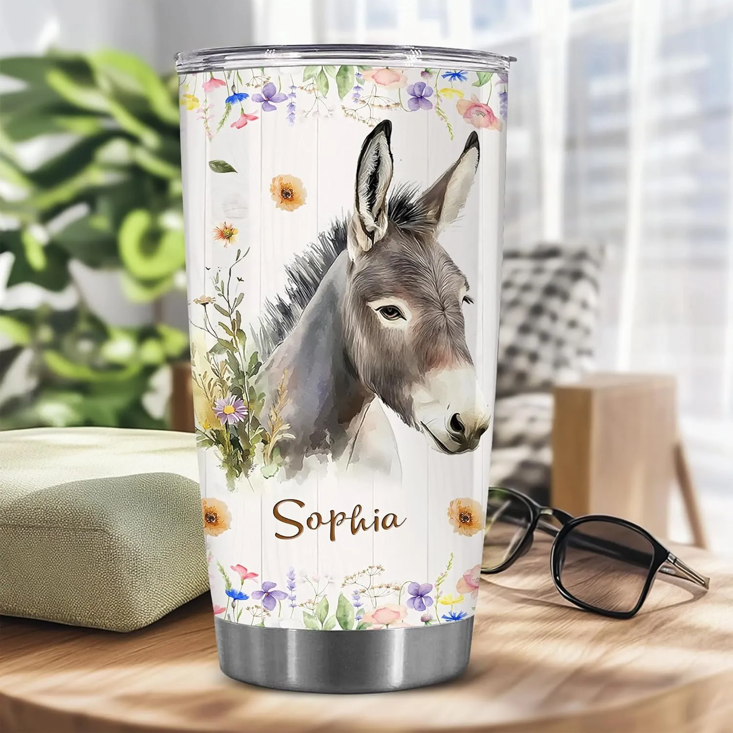 Personalized Gift For Donkey Lover - Mother's Day Birthday Gift For Animal Lovers - Just A Girl Who Loves Donkey Tumbler - Pet Lover Gifts For Women, Her