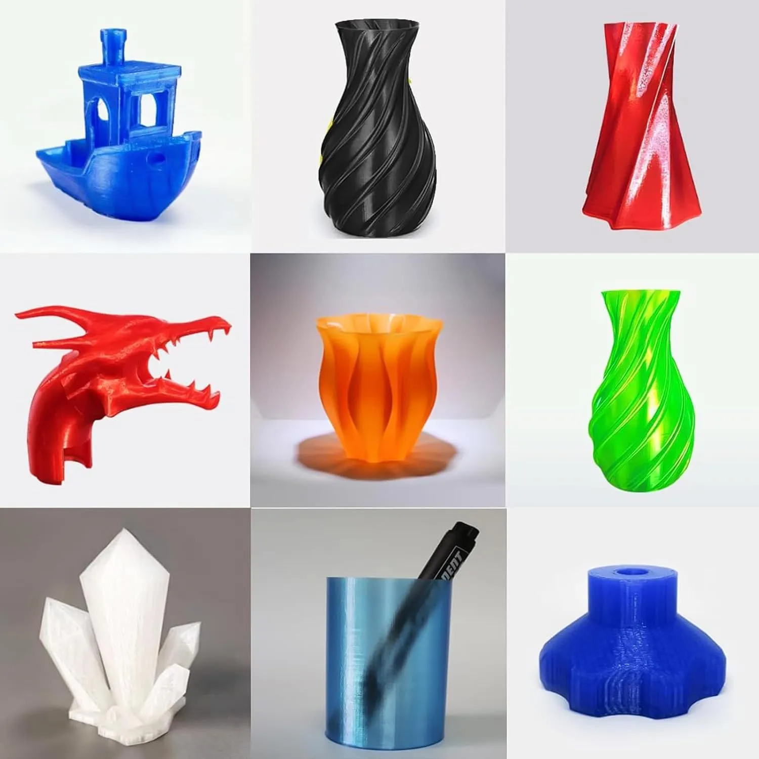 PETG Filament 1.75mm, Dimensional Accuracy  /- 0.03mm, 1kg Spool(2.2lbs), Less Stringing Good Layer Adhesion High Toughness 3D Printing Filament, Fit Most 3D Printers, Galaxy Silver