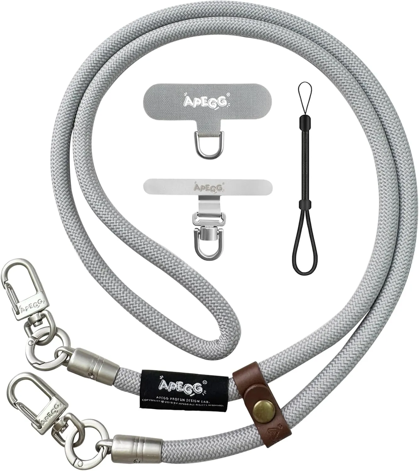 Phone Lanyard Universal Phone Strap crossbody Adjustable Anti-Drop Neck Strap with 2 Phone Tether Patches & Wrist Strap