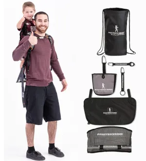Piggyback SCOUT Toddler Carrier Backpack Deluxe - 6 Piece Set: Hip Belt, Carry Bag, Side Pocket, Mud Flap, Water Bottle & Selfie Stick Holders - For Ages 2-4 (Under 50 lbs) - Hiking & Travel