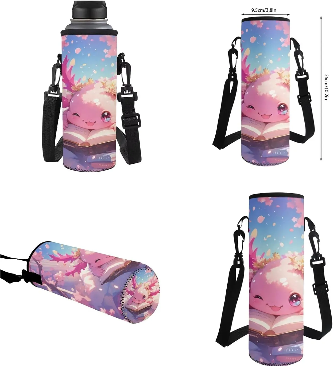 Pink Axolotl Cute Backpack for School Teen Girls 1st 2nd 3rd 4th 5th 6th Grade Boys Girls Teens Bookbag Aesthetic Womens Travel Book Bags for School Kids Student Back Packs