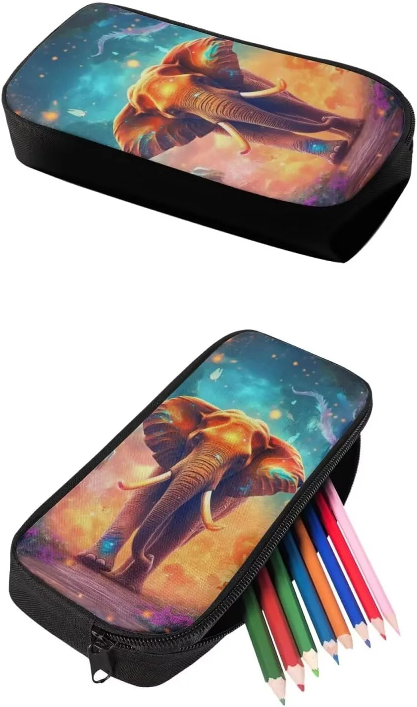 PinUp Angel Cool Elephant School Bag For Kids Backpack With Lunch Bag and Pencil Bag, Cool Magical Animal Bag For Children Boys and Girls Bookbag