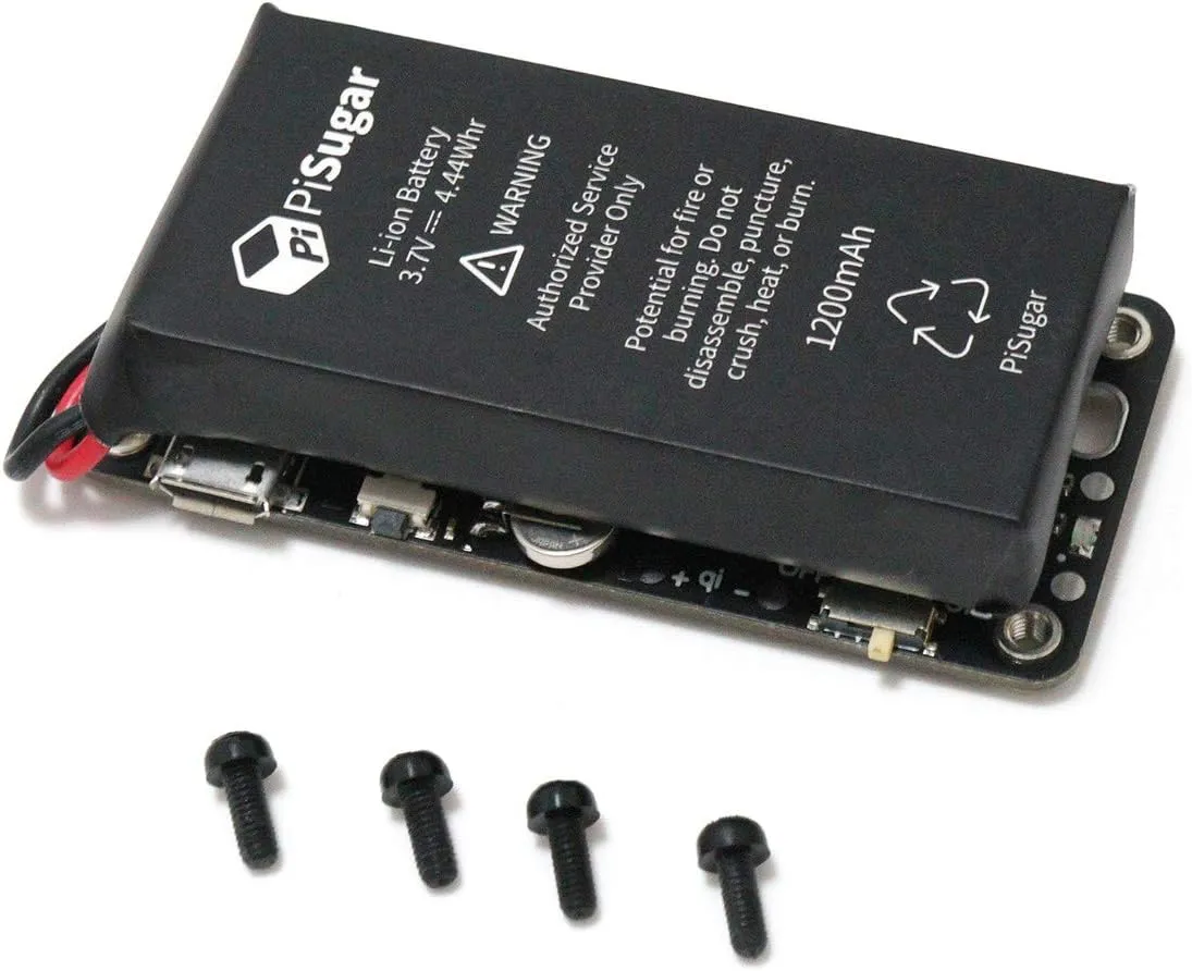 Pisugar2 Portable 1200 mAh UPS Lithium Battery Pwnagotchi Power Module for Raspberry Pi-Zero W/WH Model Accessories handhold(Not Include Raspberry Pi)