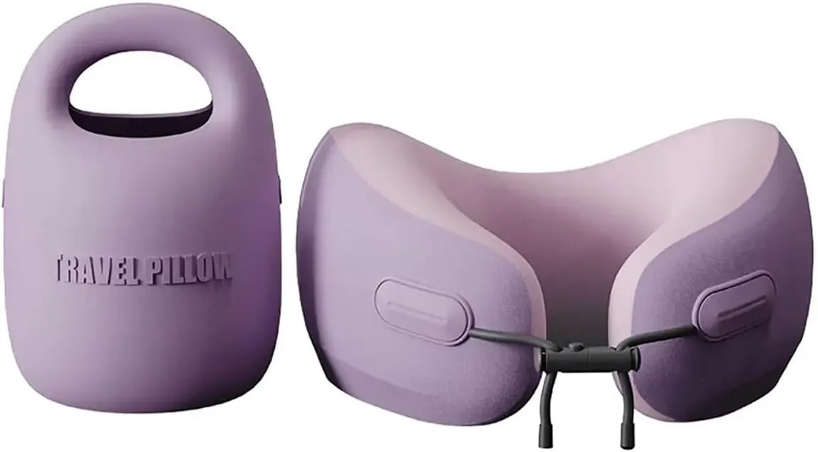 PIXIE MOOD Every Think Travel and Airplane Neck Pillow, Memory Foam, Support, Neck, Head Chin - Soft, Lightweight, Washable, Easy-to-Carry