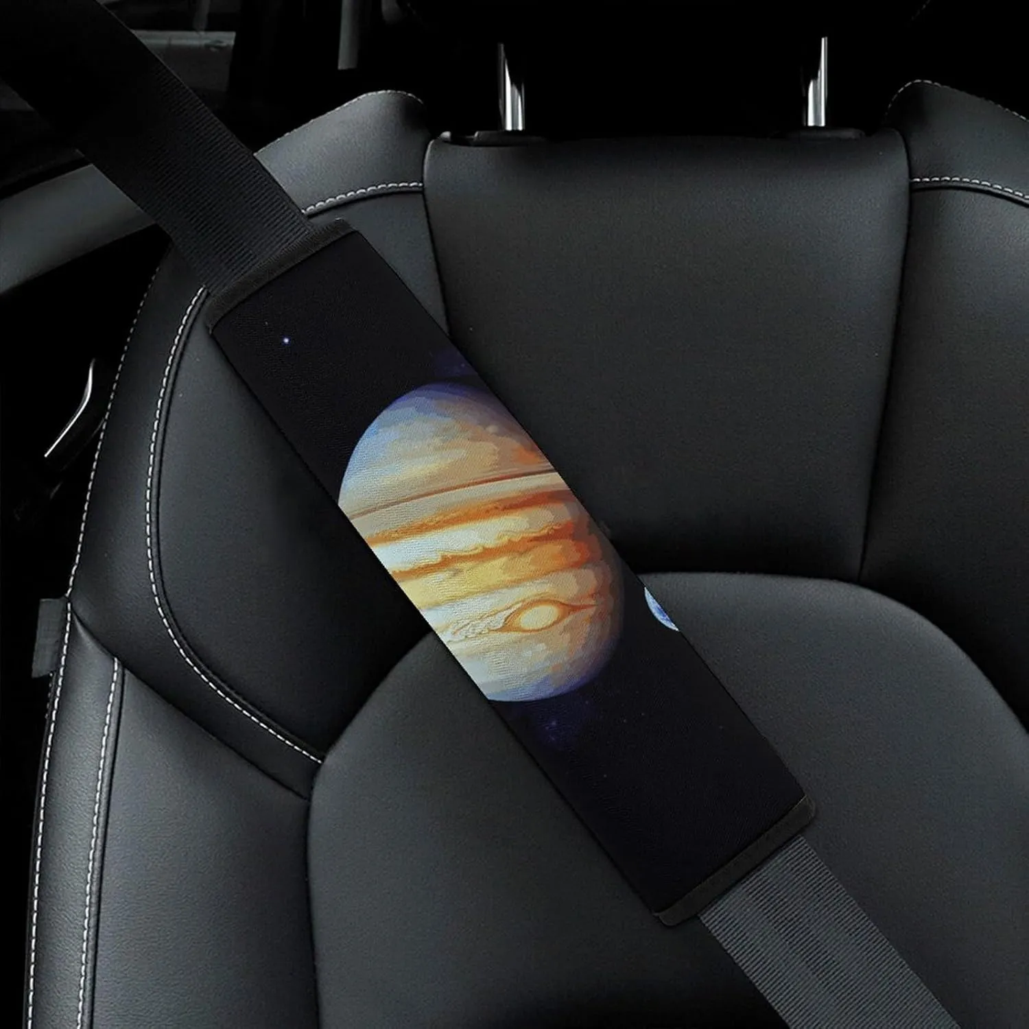 Planet Jupiter Auto Seat Belt Cover 2PCS Universal Car Seat Belt Shoulder Protector Pad, Protect Your Shoulders and Neck for Car Seat Belt, Shoulder Bag, Backpack
