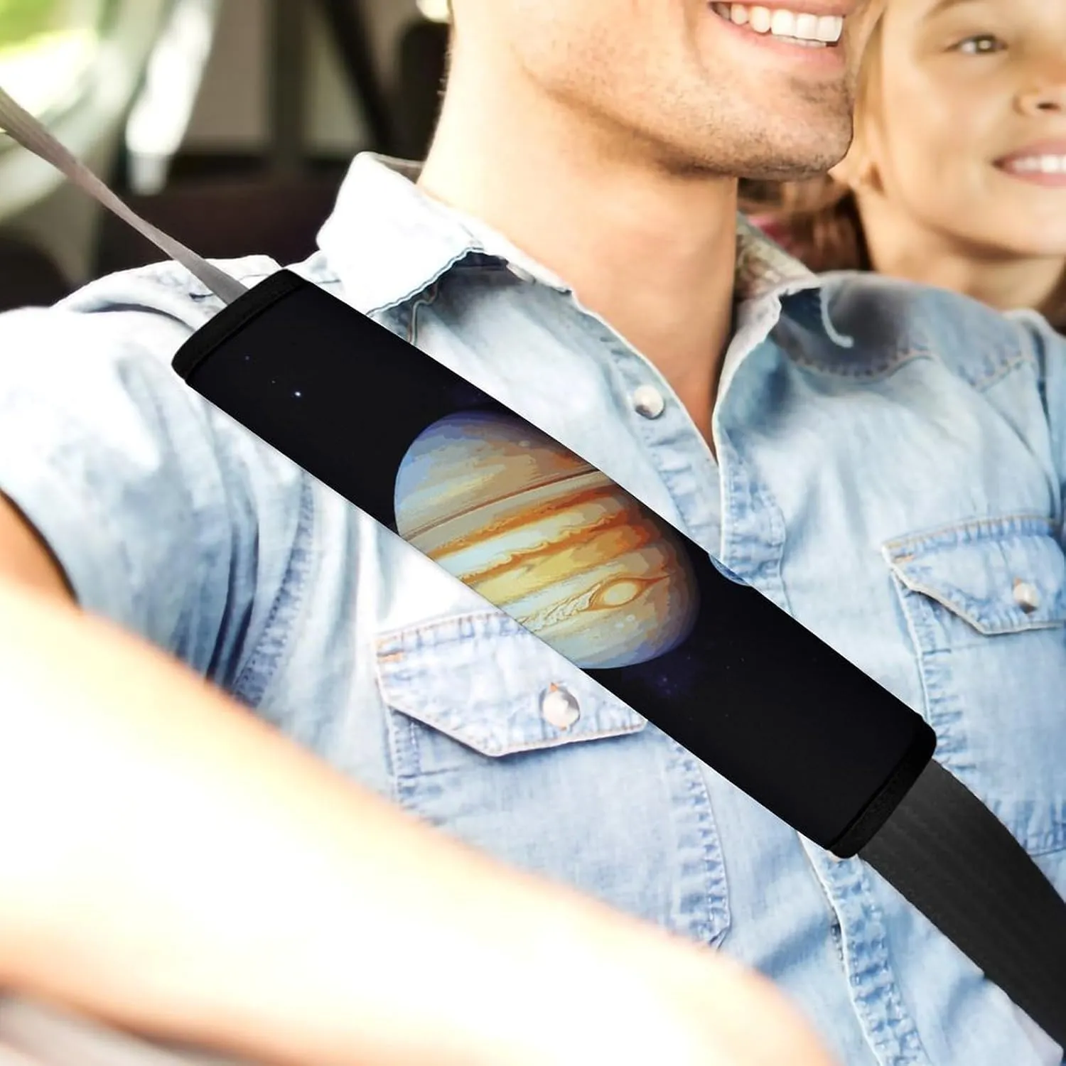 Planet Jupiter Auto Seat Belt Cover 2PCS Universal Car Seat Belt Shoulder Protector Pad, Protect Your Shoulders and Neck for Car Seat Belt, Shoulder Bag, Backpack
