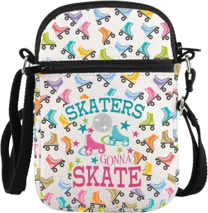 PLITI Roller Skating Gift Roller Skater Gift Roller Skating Lover Gift Skaters Gonna Skate Crossbody Bag For Women
