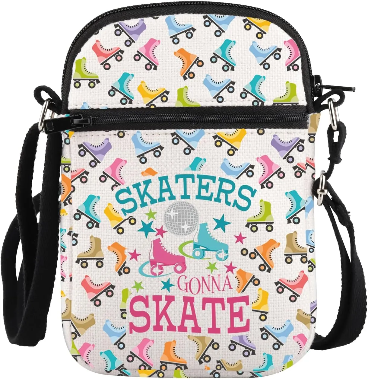 PLITI Roller Skating Gift Roller Skater Gift Roller Skating Lover Gift Skaters Gonna Skate Crossbody Bag For Women