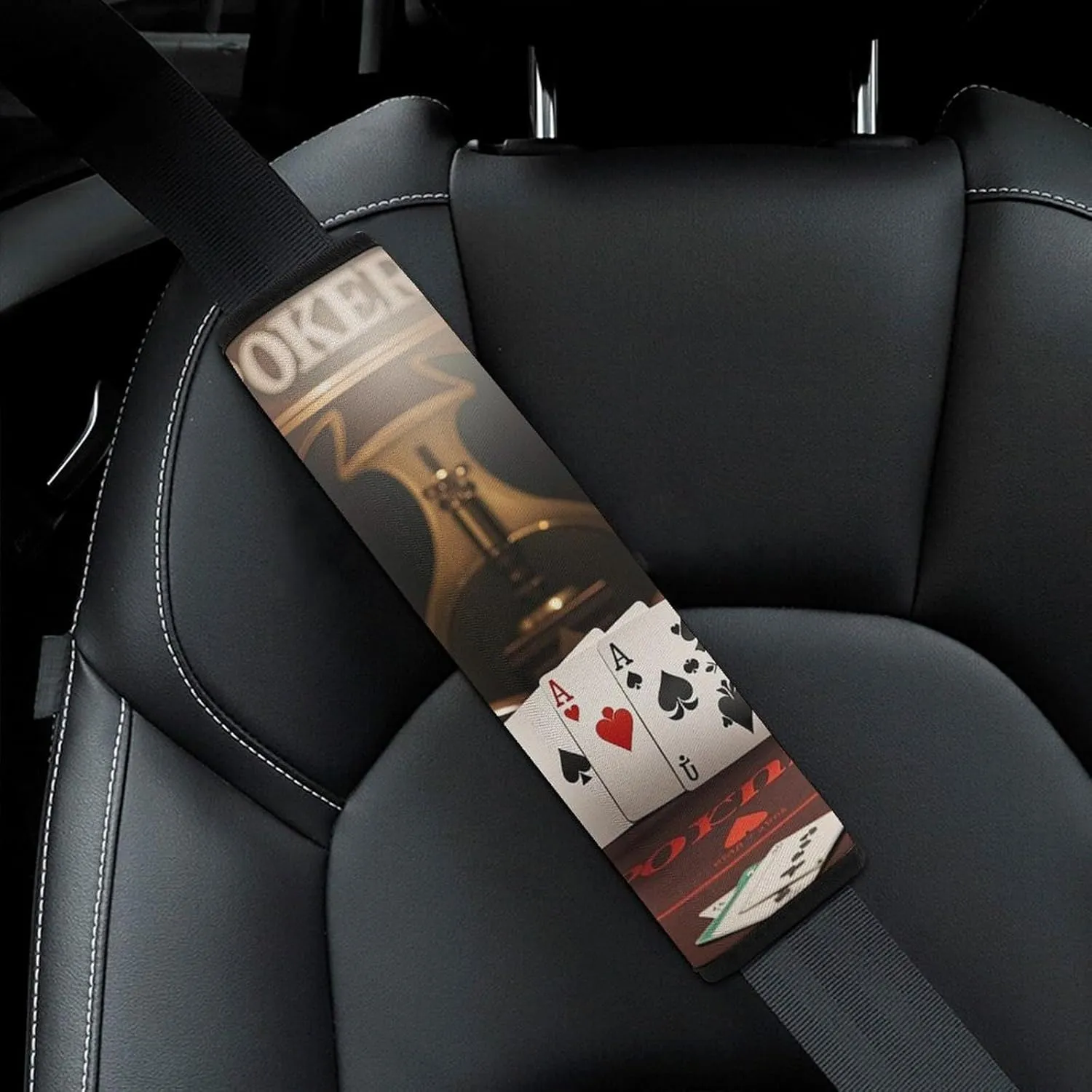Poker Tournament Auto Seat Belt Cover 2PCS Universal Car Seat Belt Shoulder Protector Pad, Protect Your Shoulders and Neck for Car Seat Belt, Shoulder Bag, Backpack