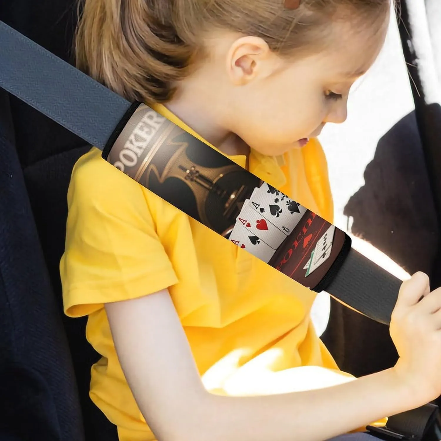 Poker Tournament Auto Seat Belt Cover 2PCS Universal Car Seat Belt Shoulder Protector Pad, Protect Your Shoulders and Neck for Car Seat Belt, Shoulder Bag, Backpack