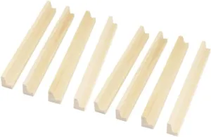 POPETPOP Dominoes 8Pcs Wooden Domino Racks Trays Holders Organizer Domino Tiles Holder Letter Replacement Racks Word Tray 19CM for Crafts and Game Stands Mexican Train Set Mexican Train Dominoes Set