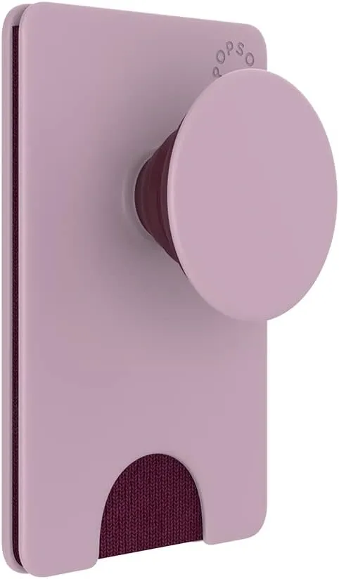 PopSockets Phone Wallet with Expanding Phone Grip, Phone Card Holder, Solid PopWallet - Blush Pink