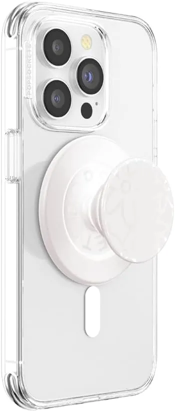 PopSockets Plant-Based Round Phone Grip Compatible with MagSafe, Adapter Ring Included, Phone Holder, Eco-Friendly, Wireless Charging Compatible - Horchata