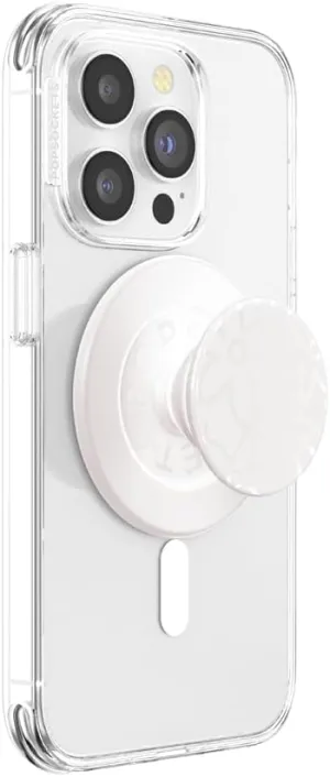 PopSockets Plant-Based Round Phone Grip Compatible with MagSafe, Adapter Ring Included, Phone Holder, Eco-Friendly, Wireless Charging Compatible - Horchata
