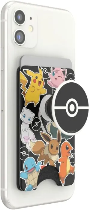 PopSockets PopWallet  with Integrated Interchangeable PopTop for Smartphones and Tablets - Pokémon - Pokémon Party