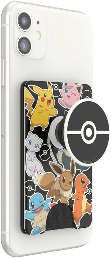 PopSockets PopWallet  with Integrated Interchangeable PopTop for Smartphones and Tablets - Pokémon - Pokémon Party