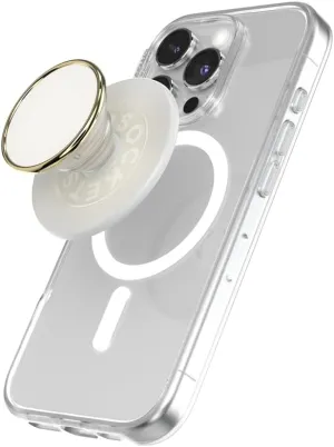 PopSockets Round Phone Grip Compatible with MagSafe, Adapter Ring Included, Phone Holder, Wireless Charging Compatible, Cute PopSocket - Coco Creme