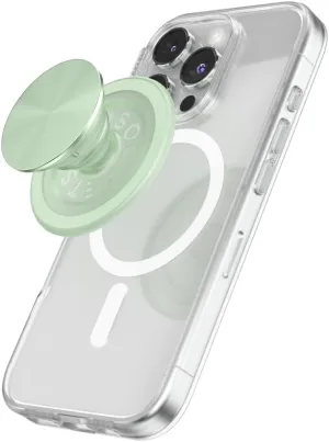 PopSockets Round Phone Grip Compatible with MagSafe, Adapter Ring Included, Phone Holder, Wireless Charging Compatible, Cute PopSocket - Honeydew