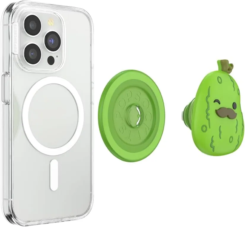 PopSockets Round Phone Grip Compatible with MagSafe, Adapter Ring Included, Phone Holder, Wireless Charging Compatible - PopOut Squishmallows Charles