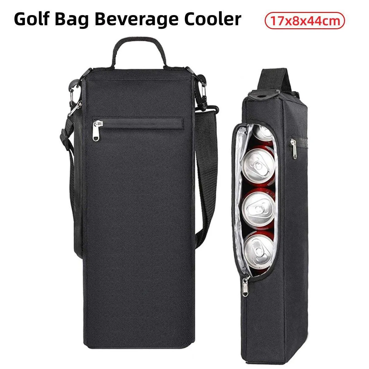 Portable Insulated Golf Cooler Bag Cold Storage Beverage Ice Bag for Cans Drinks