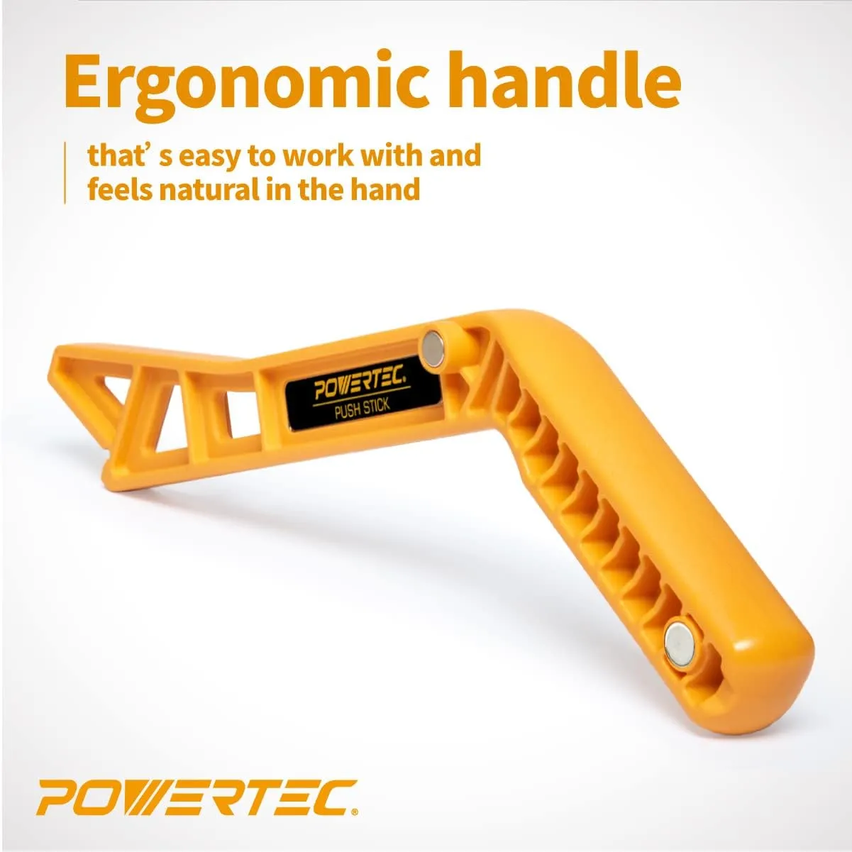 POWERTEC Deluxe Push Stick Fits Table Saws, Router Tables, Band Saws & Jointers. Ergonomic Handles Safety Push Tool for Wood working and Hand Protection. 2PK (71511)