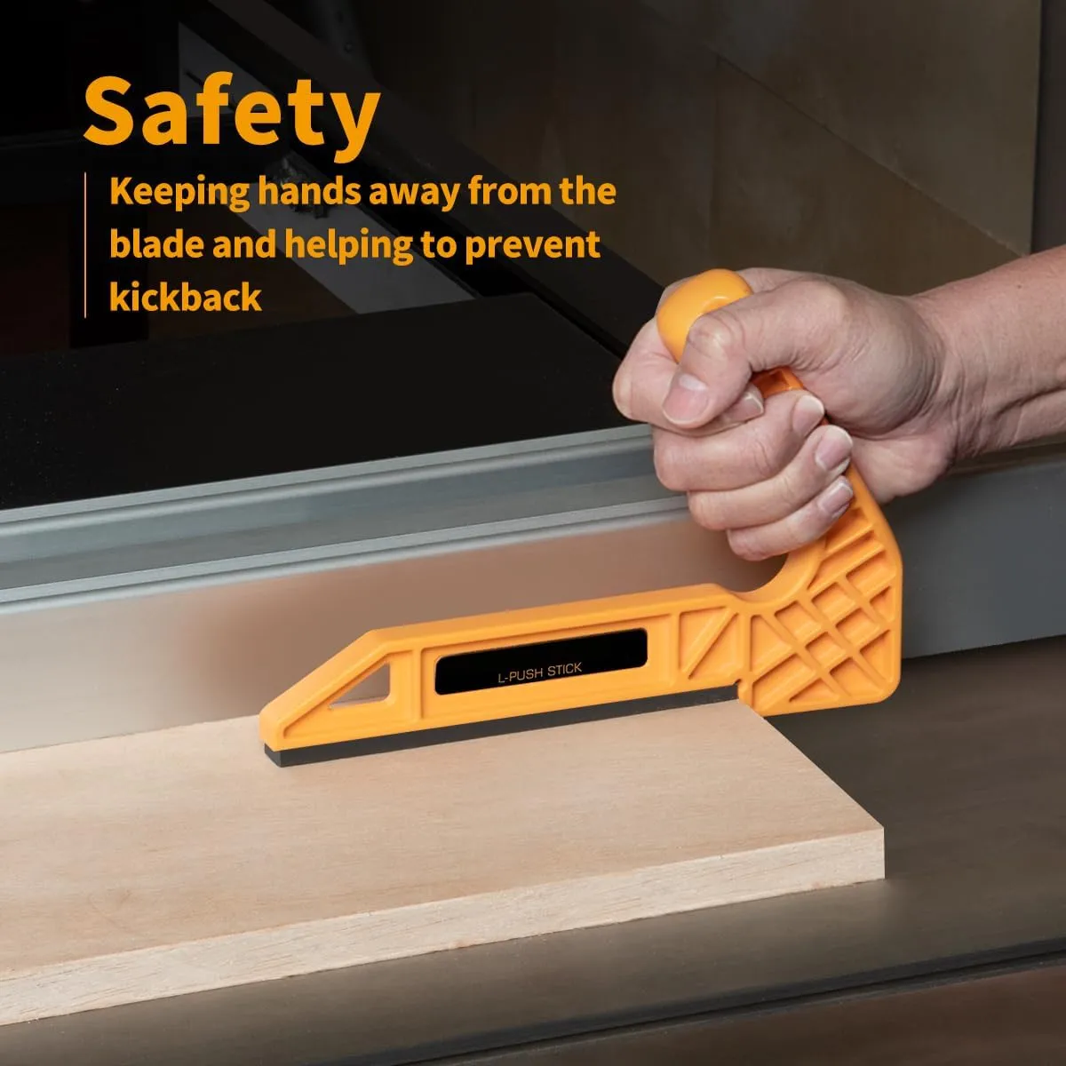 POWERTEC Deluxe Push Stick Fits Table Saws, Router Tables, Band Saws & Jointers. Ergonomic Handles Safety Push Tool for Wood working and Hand Protection. 2PK (71511)