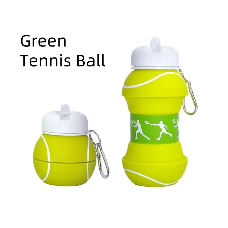 Premium Foldable Water Bottle – Leakproof, Portable Sports Water Bottle for Outdoor Activities – 550ml (Folds to 200ml) – Ideal for Kids, Hiking, Basketball, Tennis, Golf, and Travel