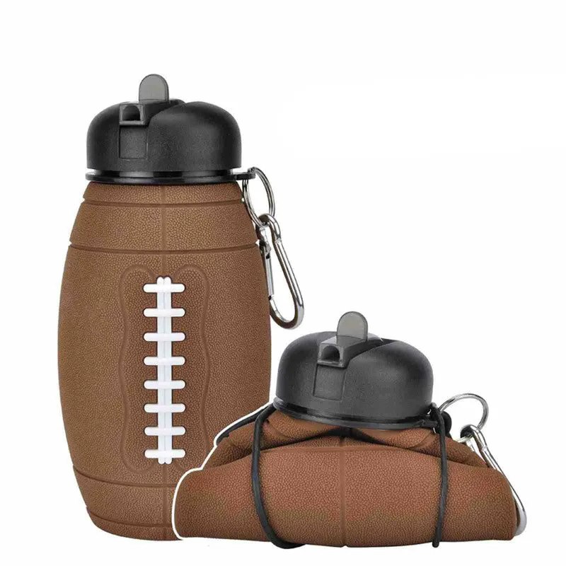 Premium Foldable Water Bottle – Leakproof, Portable Sports Water Bottle for Outdoor Activities – 550ml (Folds to 200ml) – Ideal for Kids, Hiking, Basketball, Tennis, Golf, and Travel