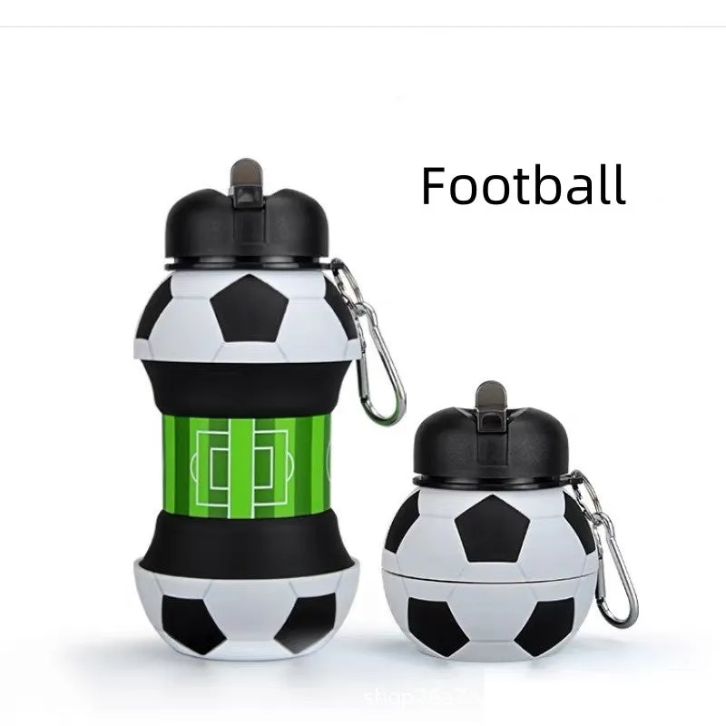 Premium Foldable Water Bottle – Leakproof, Portable Sports Water Bottle for Outdoor Activities – 550ml (Folds to 200ml) – Ideal for Kids, Hiking, Basketball, Tennis, Golf, and Travel