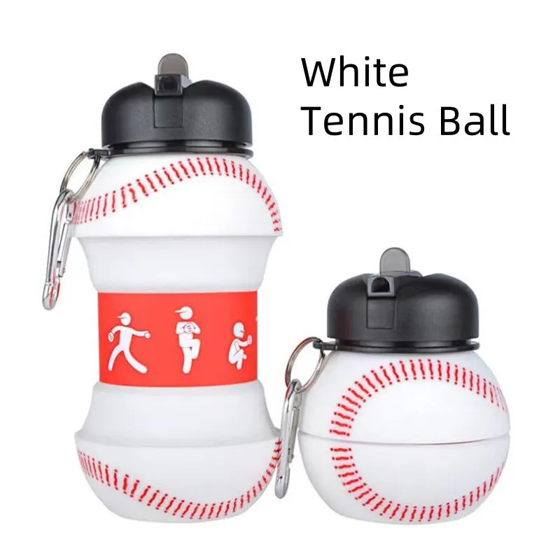 Premium Foldable Water Bottle – Leakproof, Portable Sports Water Bottle for Outdoor Activities – 550ml (Folds to 200ml) – Ideal for Kids, Hiking, Basketball, Tennis, Golf, and Travel