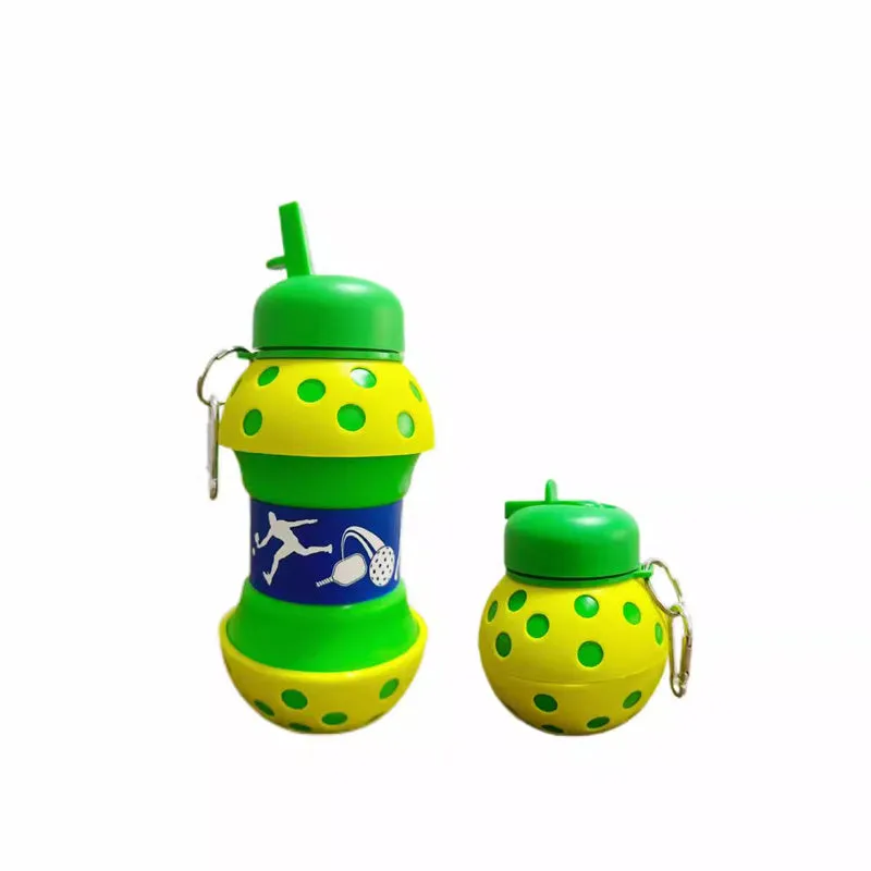 Premium Foldable Water Bottle – Leakproof, Portable Sports Water Bottle for Outdoor Activities – 550ml (Folds to 200ml) – Ideal for Kids, Hiking, Basketball, Tennis, Golf, and Travel