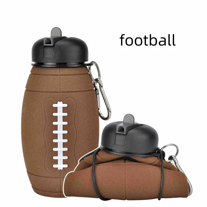 Premium Foldable Water Bottle – Leakproof, Portable Sports Water Bottle for Outdoor Activities – 550ml (Folds to 200ml) – Ideal for Kids, Hiking, Basketball, Tennis, Golf, and Travel