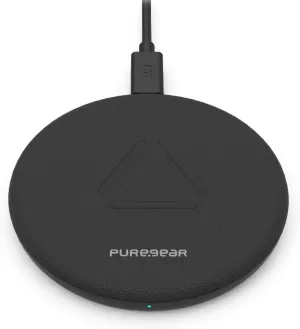 PureGear, 7.5W/10W Qi-Certified Fast Wireless Charging Pad Compatible with Galaxy S20,S10,S9,S8,Note 10,9. iPhone 12, 12Pro, 12 Pro Max, SE, 11, 11Pro, 11 Pro Max, Xs Max, XR, XS, X, 8, 8Plus, AirPods