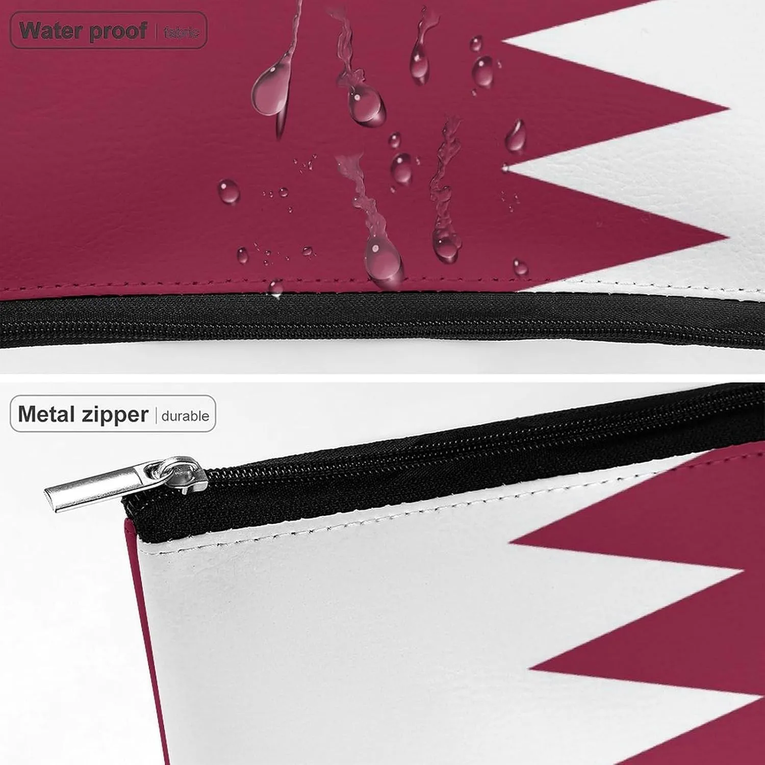 Qatar Flag Cosmetic Bag Makeup Organizer Travel-Friendly Pouch for Girls Women