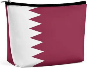 Qatar Flag Cosmetic Bag Makeup Organizer Travel-Friendly Pouch for Girls Women