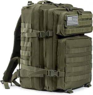 QT&QY 45L Military Tactical Backpacks Molle Army Assault Pack 3 Day Bug Out Bag Hiking Treeking Rucksack…